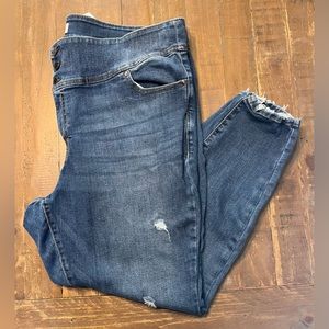Lane Bryant Womens High-Rise Jeggings 24 Distressed Flex Magic Waistband Stretch